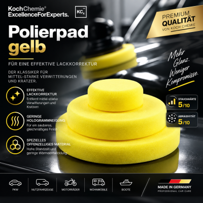 Koch Chemie Polierpad gelb Das Original | mittelhart