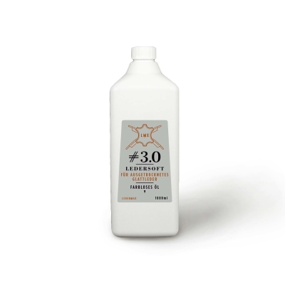 Ledermax LEDERSOFT 3.0 | Intensivlederpflegeöl für ausgetrocknete Glattleder 1000 ml