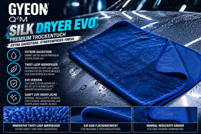 GYEON Q²M SilkDryer EVO - Trockentuch 90 cm × 70 cm