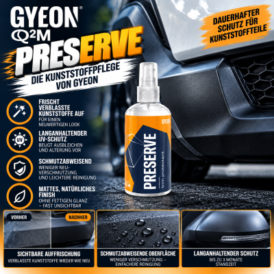 GYEON Q²M Preserve - Kunststoffpflege 250 ml