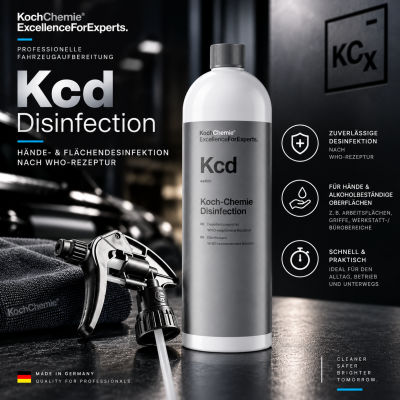 Koch Chemie KCD 1000ml | Hände- und Flächendesinfektion inkl. Sprühkopf