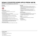 Sonax CockpitPfleger Apple-fresh 400 ml