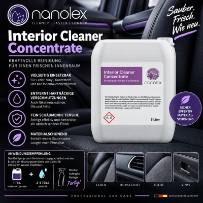 Nanolex Interior Cleaner Concentrate 5 Liter | Innenraumreiniger Konzentrat