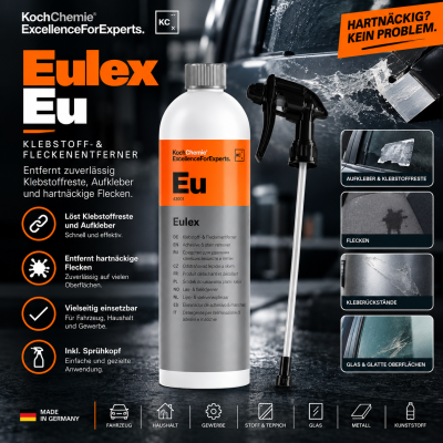Koch Chemie Eulex Eu 1000 ml | Klebstoff- & Fleckenentferner inkl. Sprühkopf