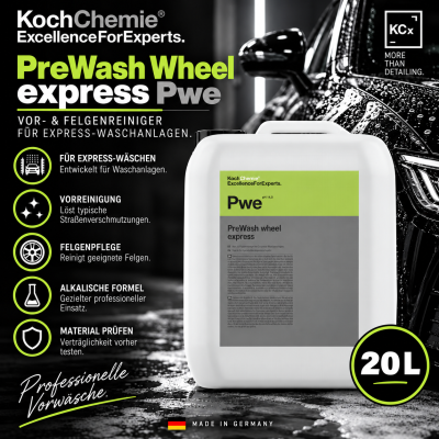 Koch Chemie PreWash Wheel express Pwe 20 l | Vor- & Felgenreiniger für Express-Waschanlagen