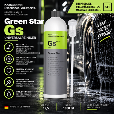 Koch Chemie Green Star Gs 1000 ml | Universalreiniger inkl. Dosing Cap
