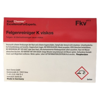 Koch Chemie Etiketten f&uuml;r Leerflaschen Fkv | Felgenreiniger K viskos