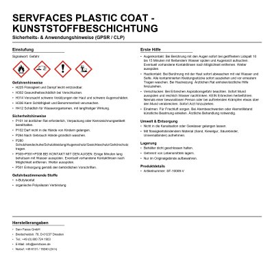 servFaces Plastic Coat - Kunststoffbeschichtung