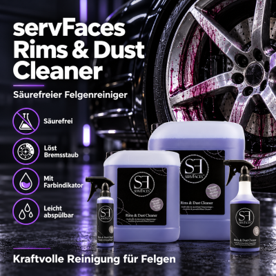servFaces Rims & Dust Cleaner (säurefrei) - Felgenreiniger