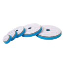 servFaces Polierschwamm V3 (grau/blau-medium, offenzellig) Ø 160mm /22mm hoch Velours= Ø 150mm Kühlungsbohrung= Ø 24mm 1 Pad