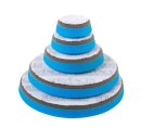 servFaces Polierschwamm V3 (grau/blau-medium, offenzellig) Ø 160mm /22mm hoch Velours= Ø 150mm Kühlungsbohrung= Ø 24mm 1 Pad