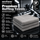 servFaces Premium Buffing Towel 3er Set | Mikrofasertuch