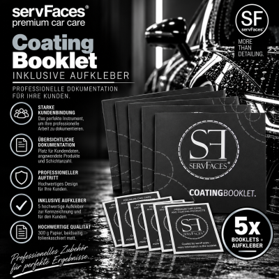 servFaces Coating Booklet inkl. Aufkleber - Deutsch - 5 Stück