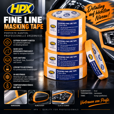 HPX Fine Line Masking Tape 4400 - orange