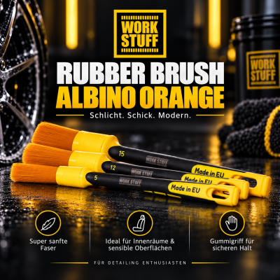 WORK STUFF Rubber Brush Albino Orange