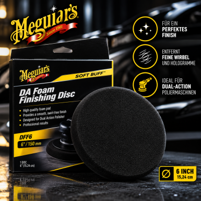 Meguiars Soft Buff™ DA Foam Finishing Disc DFF6 6 inch (15.24 cm) 1/Pack 6/CV