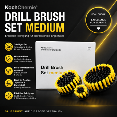 Koch Chemie Drill Brush Set Medium  | Polsterbürsten für Akkuschrauber