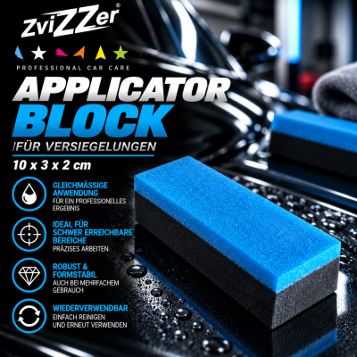 ZviZZer Applicator block für Versiegelungen | 10 x 3 x 2 cm