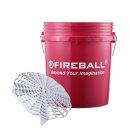 FIREBALL Wash Bucket Red 18L & Grit Trap (Wascheimer)