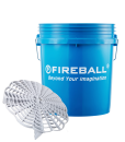 FIREBALL Wash Bucket Blue 18L & Grit Trap (Wascheimer)