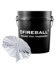 FIREBALL Wash Bucket Black 18L & Grit Trap (Wascheimer)