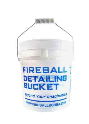 FIREBALL Wash Bucket Clear White 18L & Grit Trap (Wascheimer)