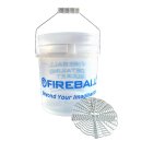 FIREBALL Wash Bucket Clear White 18L & Grit Trap...