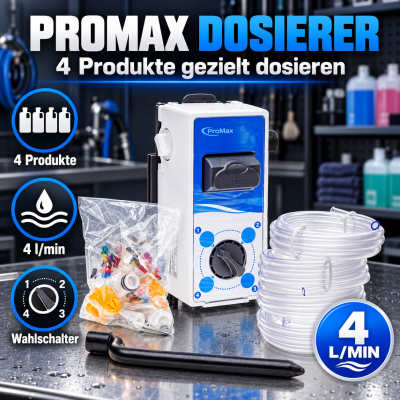 Koch Chemie Promax Dosierer, 4 Produkte, 4l/min, Druckschalter