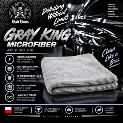 Gray King Microfiber 40x40 cm