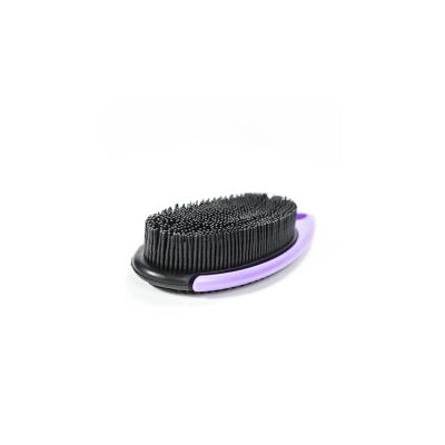 Rubber brush for removing hair and hair from upholstery