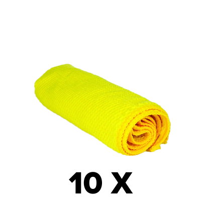 Set of 10 pieces Microfiber for Window Cleaning Yellow