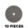 Set of 10 Polishing Pads 90/80mm
