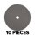 Set of 10 Polishing Pads 150/130mm