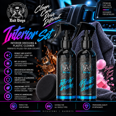 BadBoys Interior Dressing & Plastic Cleaner Bubble Gum 150ml | Innenraum-Pflegeset