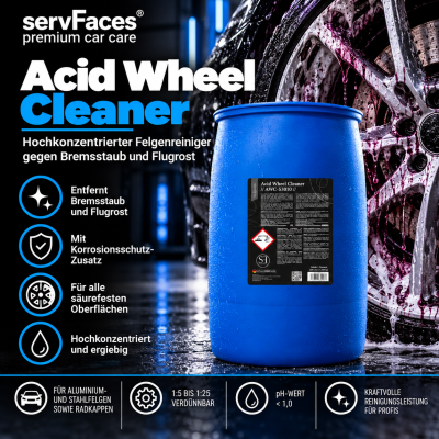 servfaces Acid Wheel Cleaner 200 kg | Hochkonzentrierter Felgenreiniger