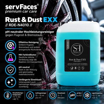 servFaces Rust & Dust EXX  25 kg | Flugrost und Bremstaub Entferner
