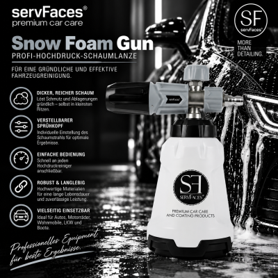 servFaces Snow Foam Gun | Profi-Hochdruck-Schaumlanze
