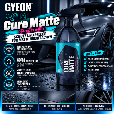 GYEON Q²M Cure Matte REDEFINED - Keramik-Detailer matte Oberflächen 500 ml