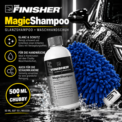 THE FINISHER MagicShampoo 500ML| Autoshampoo inkl. Liquid Elements Chubby Waschhandschuh