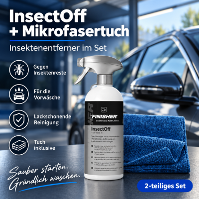 THE FINISHER InsectOff 500ML | Insektenentferner inkl. Mikrofasertuch