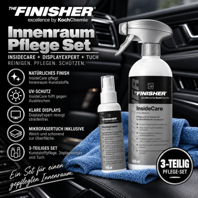 THE FINISHER InsideCare 500ML | Innenraum Kunststoffpflege + DisplayExpert + Mikrofasertuch