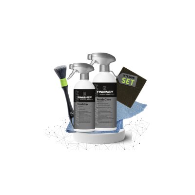 Interior-Set THE FINISHER InsideCare 500ML | Innenraum Kunststoffpflege + InsideUp + Interior Brush + Mikrofasertuch + Schwamm