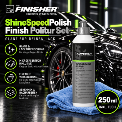 THE FINISHER ShineSpeedPolish 250ML | Finish Politur inkl. Mikrofasertuch