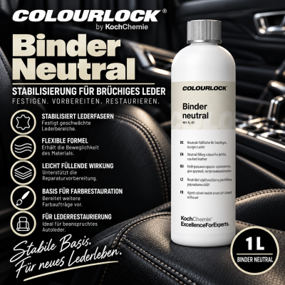 COLOURLOCK Binder neutral Füllfarbe Lederfarbe brüchiges Leder reparieren 1 L