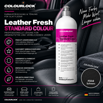 Colourlock Leather Fresh black Leder Fresh Tönung schwarz 1L F034