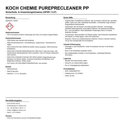 Koch Chemie PurePreCleaner Pp 20l | Biogener Vorreiniger