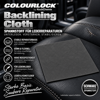 Koch Chemie Backlining Cloth, Spannstoff schwarz für Lederkleber