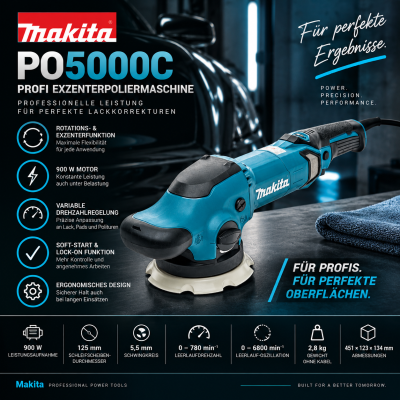 Makita PO5000C Profi Exzenter Poliermaschine