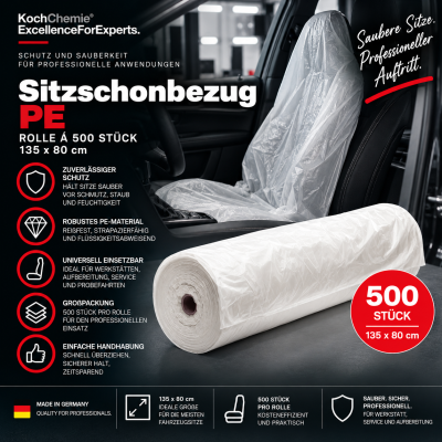 Koch Chemie Sitzschonbezug PE 500 Stk. 135 x 80 cm