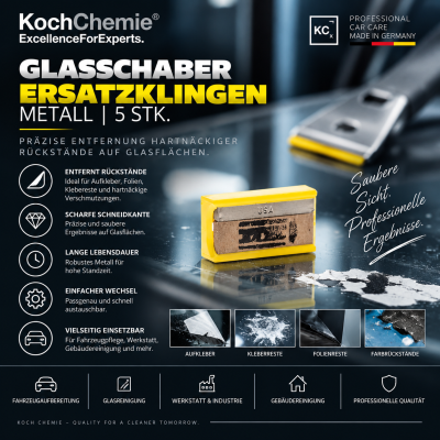 Koch Chemie Glasschaber Metall Ersatzklingen 5 Stk.